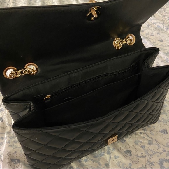 Quilted Black Shoulder Bag/Crossbody Purse - Picture 6 of 9